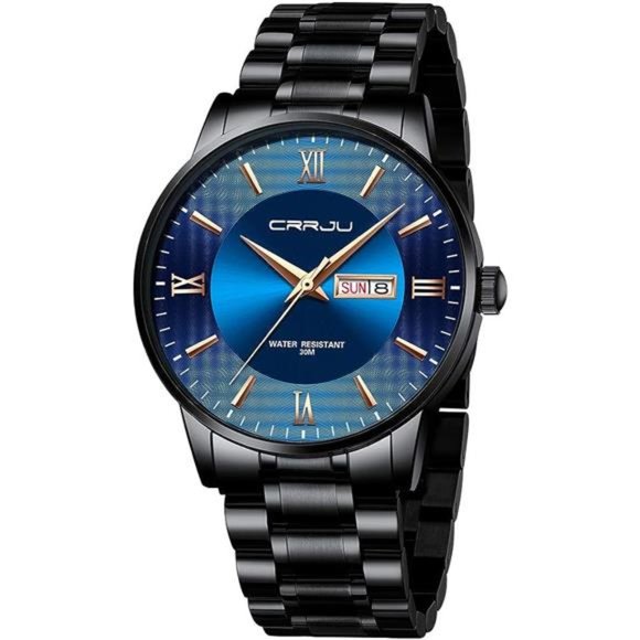 Men'sFashion Luxury StainlessSteel Watches for MenBusiness Auto Date Chronograph - Picture 1 of 6